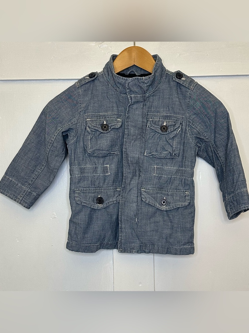 Kid’s GAP Denim-Style Lined Field Utility Jacket - Blue 3 Years